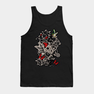 Roses and Butterfly Tank Top